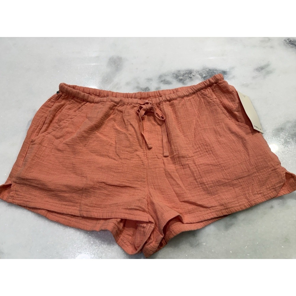 New O'Neill Brenda Short Women's Size Large 100% Cotton Orange
